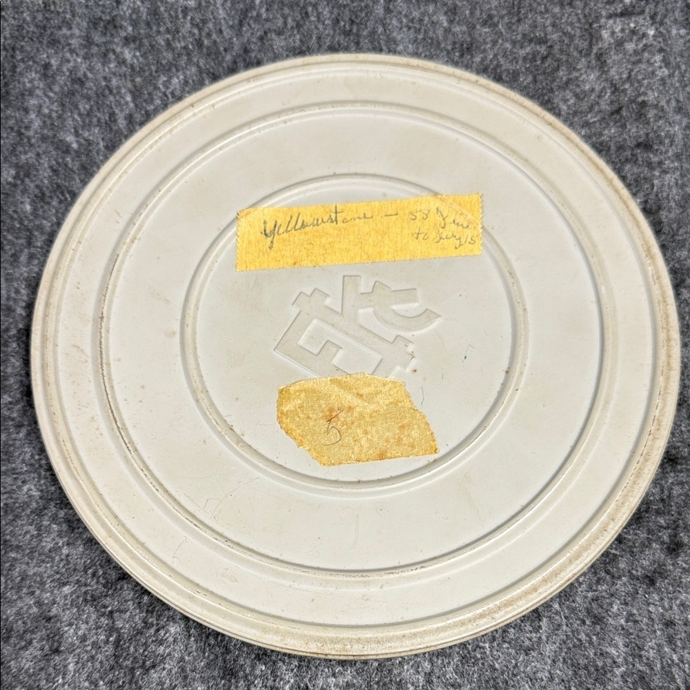 Vintage 8mm 1958 of Yellowstone Film Round Metal Tin Lid